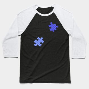 Blue and purple puzzle pieces Baseball T-Shirt